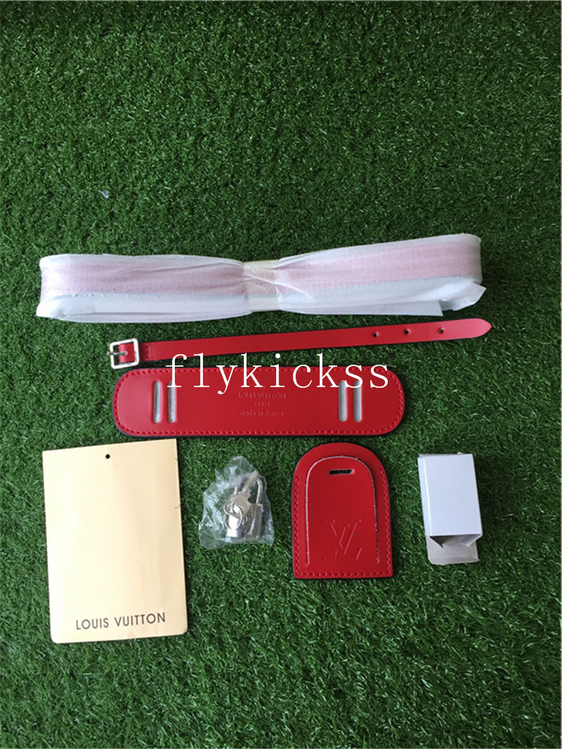 Supreme LVS Traveling Red Duffle Bag